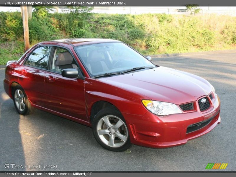 Garnet Red Pearl / Anthracite Black 2007 Subaru Impreza 2.5i Sedan