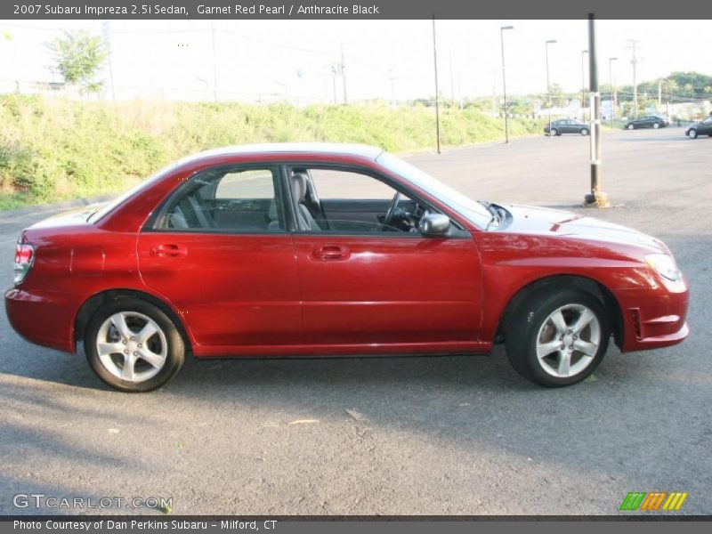 Garnet Red Pearl / Anthracite Black 2007 Subaru Impreza 2.5i Sedan