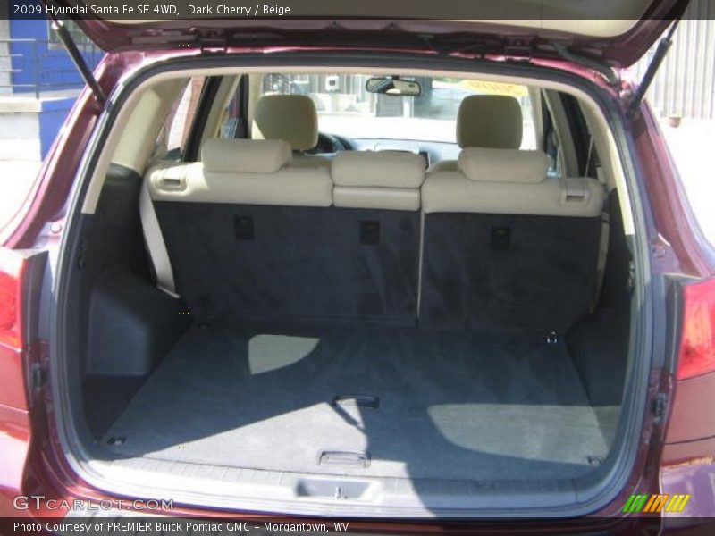 Dark Cherry / Beige 2009 Hyundai Santa Fe SE 4WD