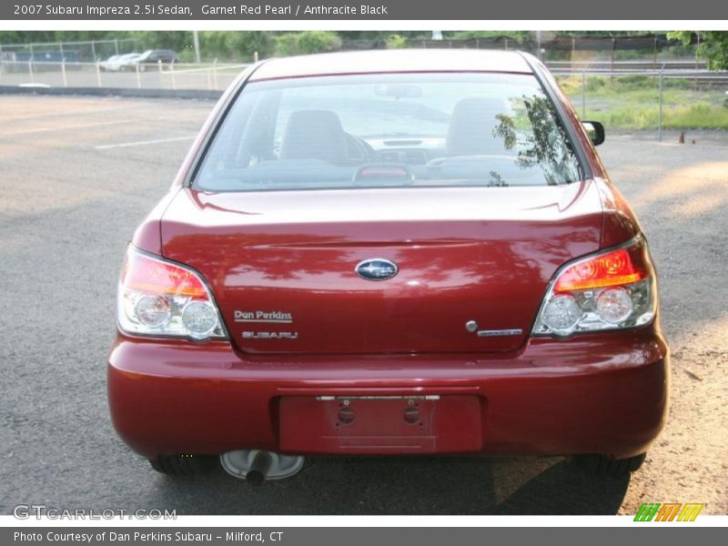 Garnet Red Pearl / Anthracite Black 2007 Subaru Impreza 2.5i Sedan