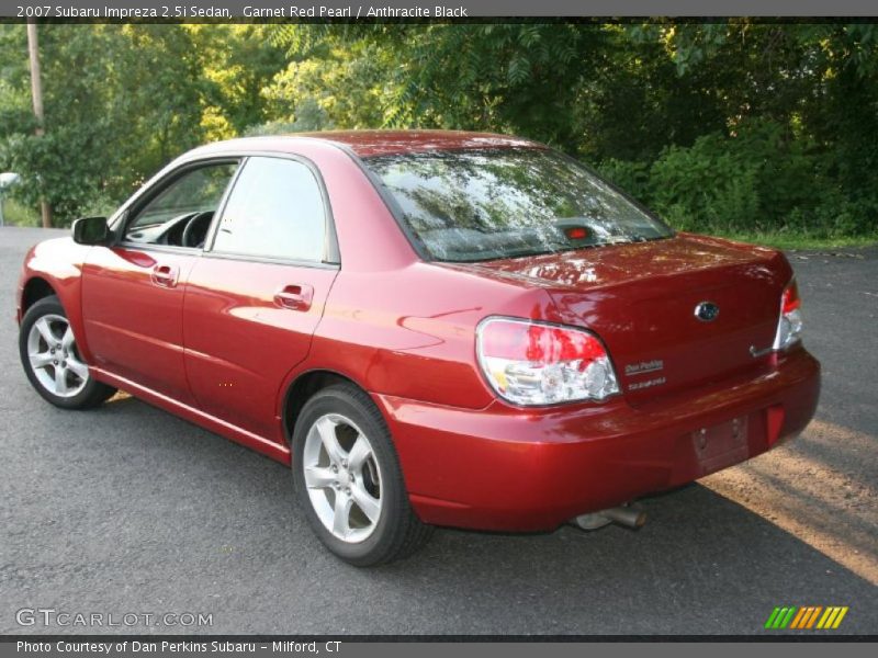 Garnet Red Pearl / Anthracite Black 2007 Subaru Impreza 2.5i Sedan