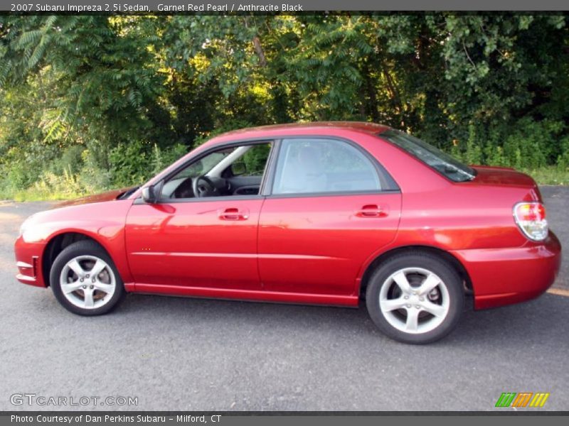 Garnet Red Pearl / Anthracite Black 2007 Subaru Impreza 2.5i Sedan