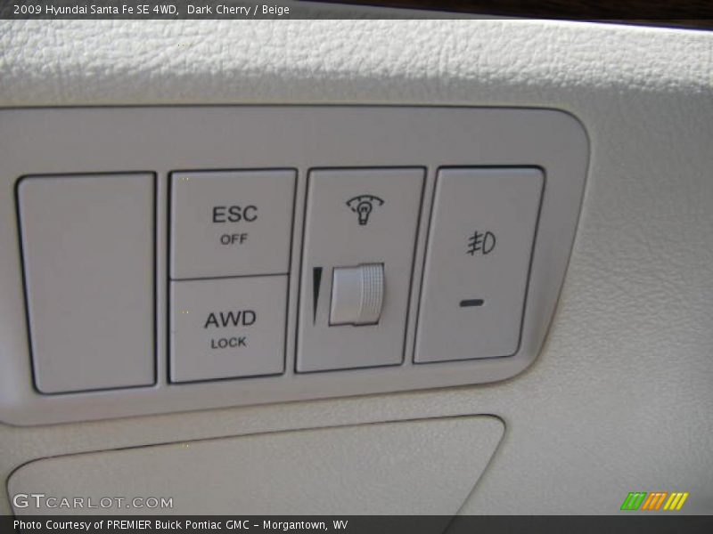 Dark Cherry / Beige 2009 Hyundai Santa Fe SE 4WD