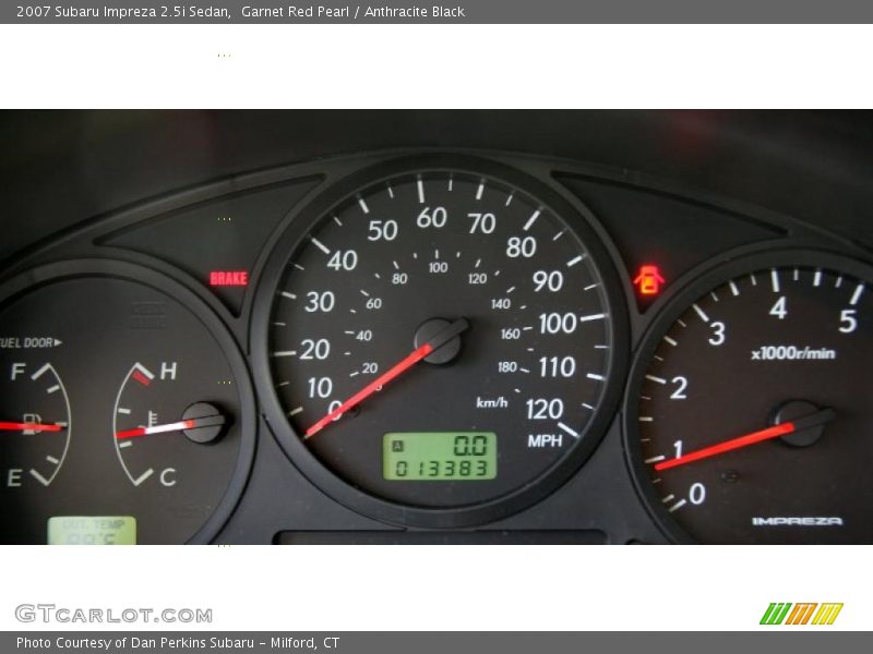Garnet Red Pearl / Anthracite Black 2007 Subaru Impreza 2.5i Sedan