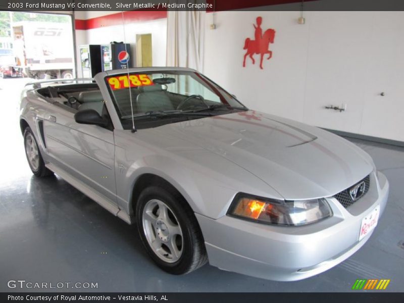 Silver Metallic / Medium Graphite 2003 Ford Mustang V6 Convertible