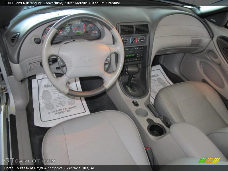 Silver Metallic / Medium Graphite 2003 Ford Mustang V6 Convertible