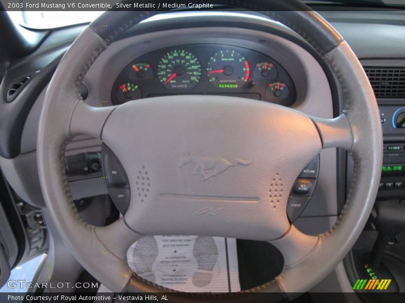 Silver Metallic / Medium Graphite 2003 Ford Mustang V6 Convertible