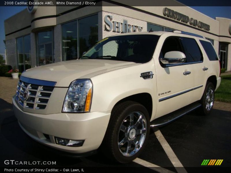 White Diamond / Ebony 2008 Cadillac Escalade AWD