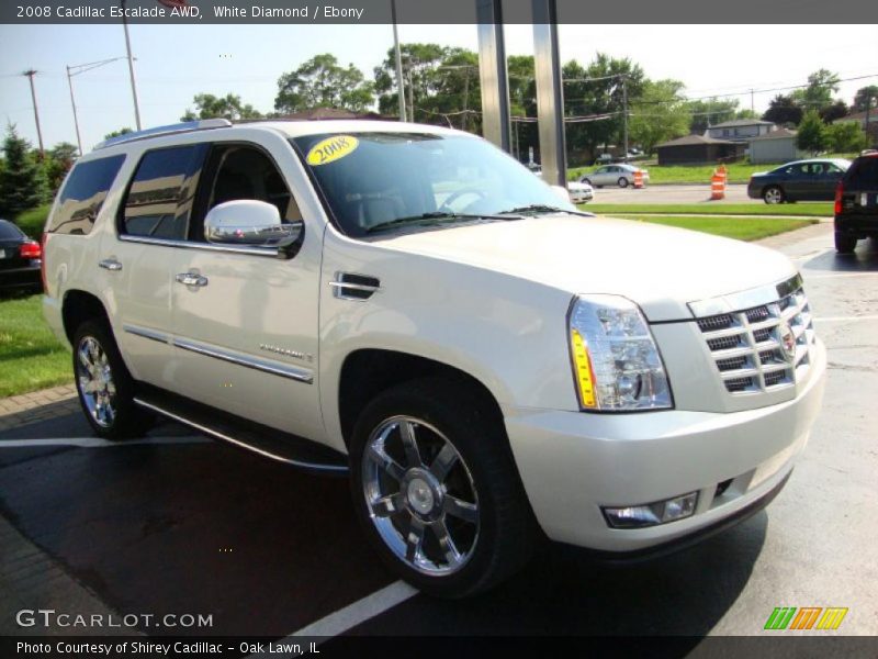 White Diamond / Ebony 2008 Cadillac Escalade AWD