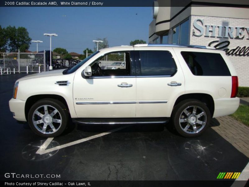 White Diamond / Ebony 2008 Cadillac Escalade AWD