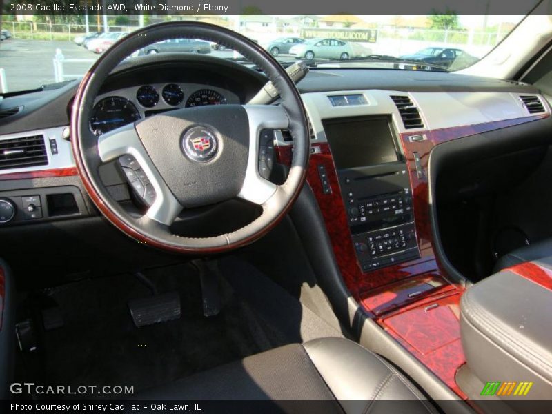 White Diamond / Ebony 2008 Cadillac Escalade AWD