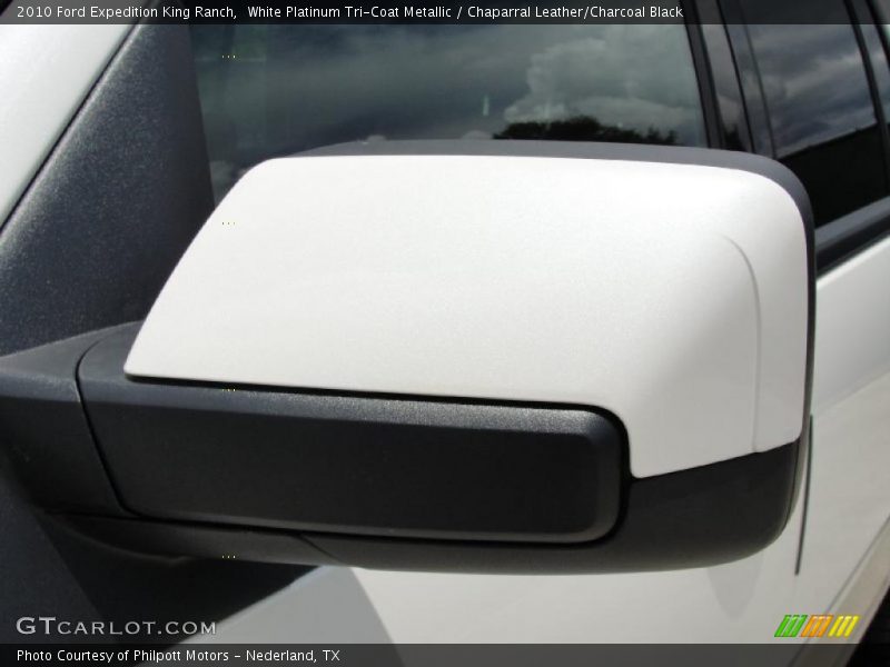 White Platinum Tri-Coat Metallic / Chaparral Leather/Charcoal Black 2010 Ford Expedition King Ranch
