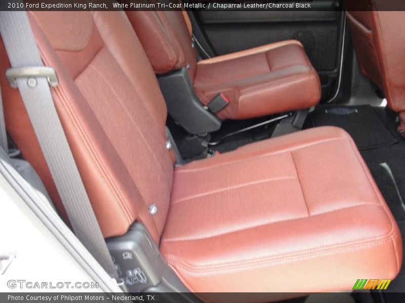 White Platinum Tri-Coat Metallic / Chaparral Leather/Charcoal Black 2010 Ford Expedition King Ranch