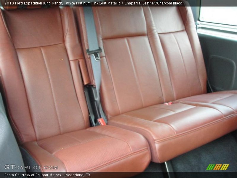 White Platinum Tri-Coat Metallic / Chaparral Leather/Charcoal Black 2010 Ford Expedition King Ranch
