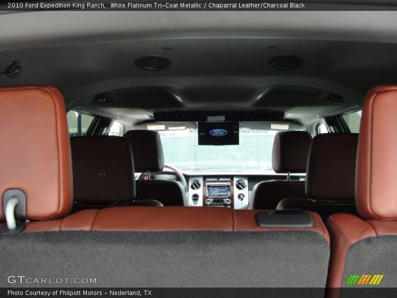 White Platinum Tri-Coat Metallic / Chaparral Leather/Charcoal Black 2010 Ford Expedition King Ranch