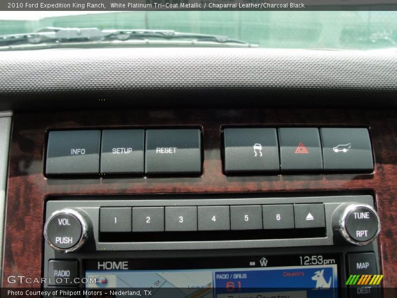 White Platinum Tri-Coat Metallic / Chaparral Leather/Charcoal Black 2010 Ford Expedition King Ranch