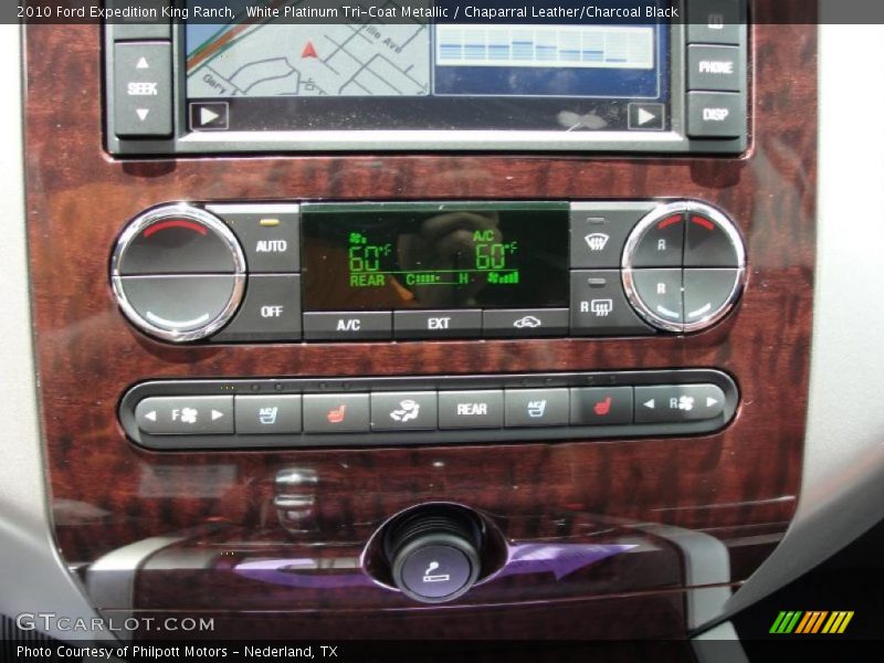White Platinum Tri-Coat Metallic / Chaparral Leather/Charcoal Black 2010 Ford Expedition King Ranch