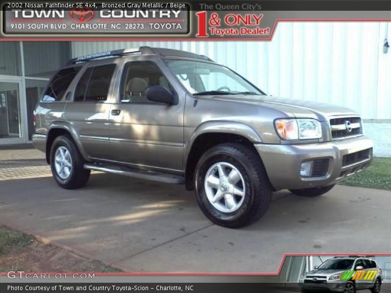 Bronzed Gray Metallic / Beige 2002 Nissan Pathfinder SE 4x4