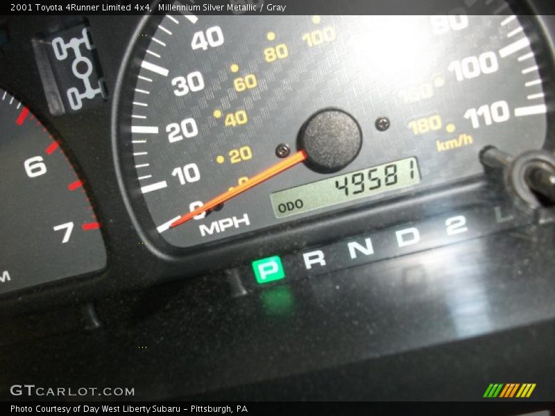 Millennium Silver Metallic / Gray 2001 Toyota 4Runner Limited 4x4