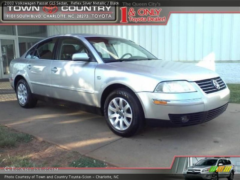 Reflex Silver Metallic / Black 2003 Volkswagen Passat GLS Sedan