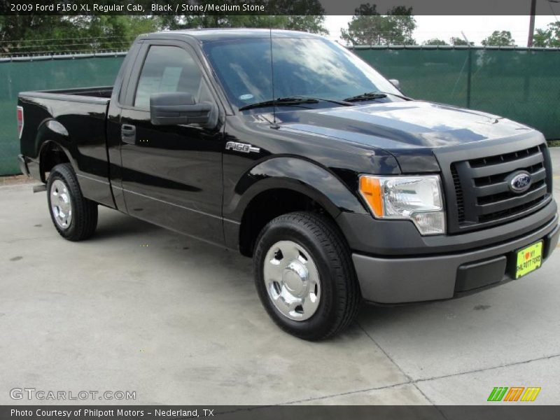 Black / Stone/Medium Stone 2009 Ford F150 XL Regular Cab