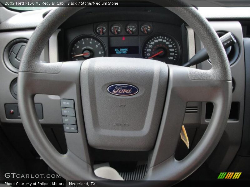 Black / Stone/Medium Stone 2009 Ford F150 XL Regular Cab