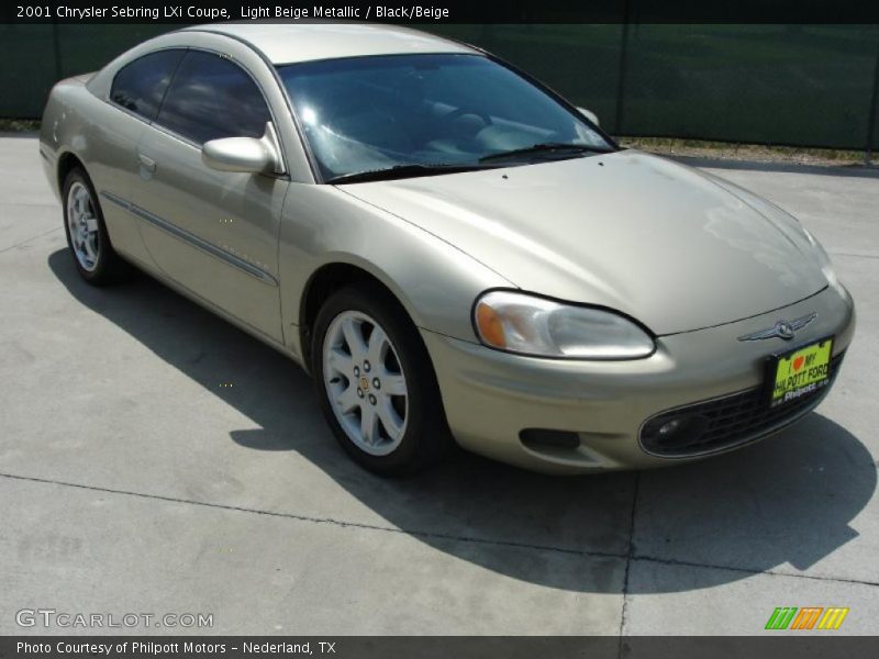 Light Beige Metallic / Black/Beige 2001 Chrysler Sebring LXi Coupe