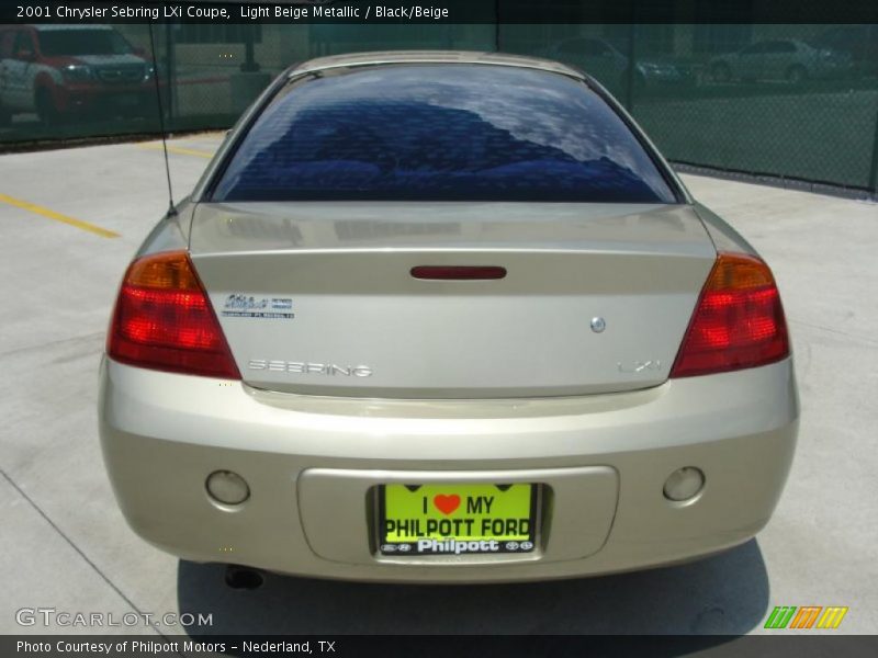 Light Beige Metallic / Black/Beige 2001 Chrysler Sebring LXi Coupe