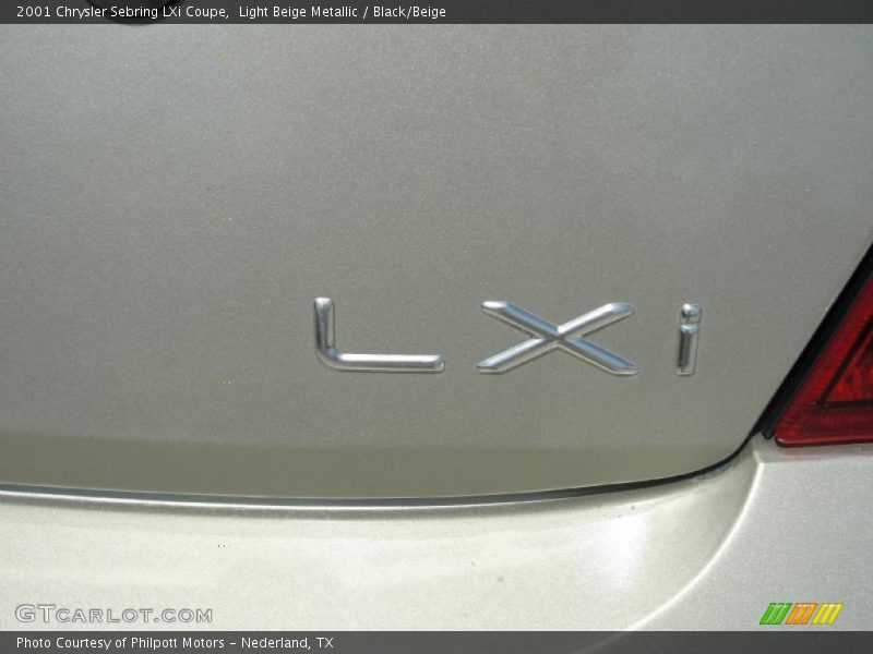 Light Beige Metallic / Black/Beige 2001 Chrysler Sebring LXi Coupe