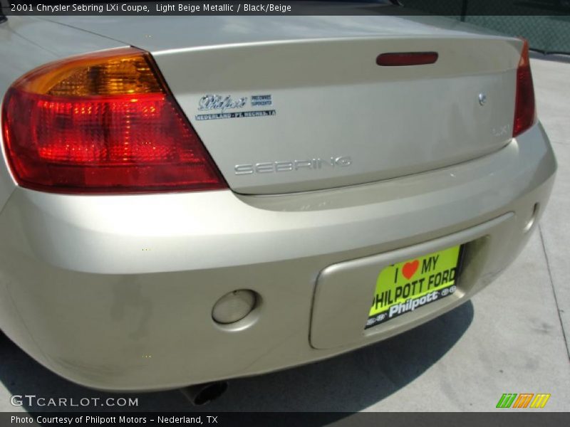 Light Beige Metallic / Black/Beige 2001 Chrysler Sebring LXi Coupe
