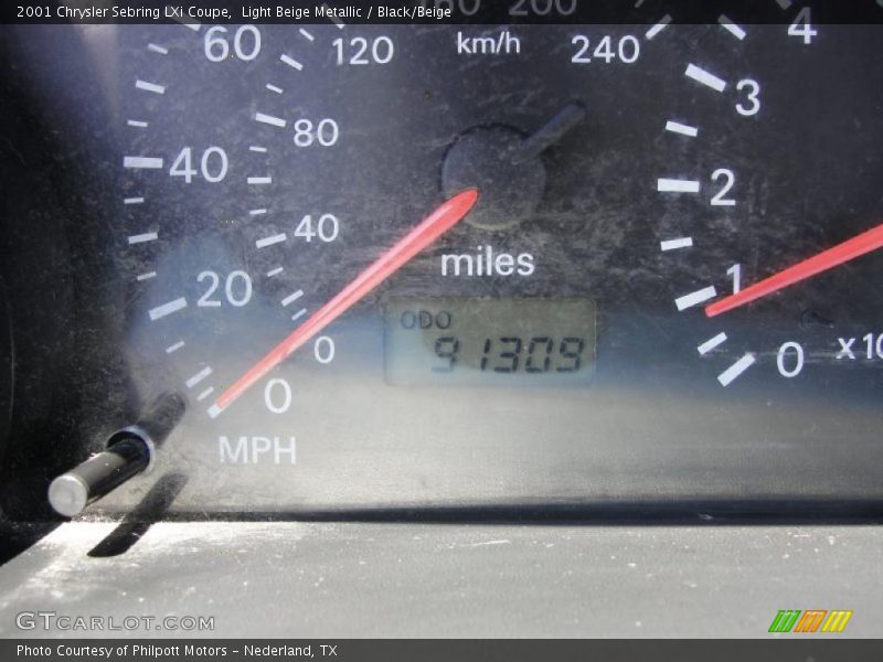 Light Beige Metallic / Black/Beige 2001 Chrysler Sebring LXi Coupe