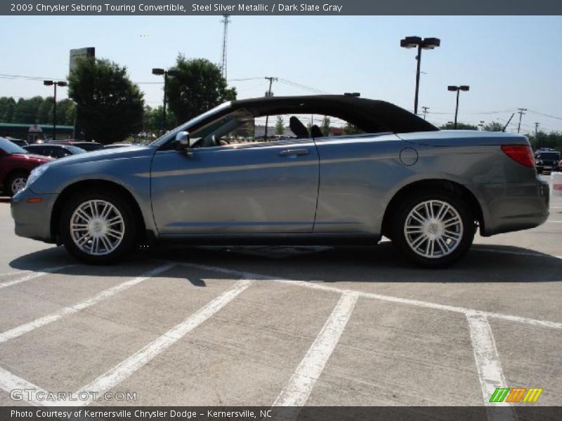 Steel Silver Metallic / Dark Slate Gray 2009 Chrysler Sebring Touring Convertible