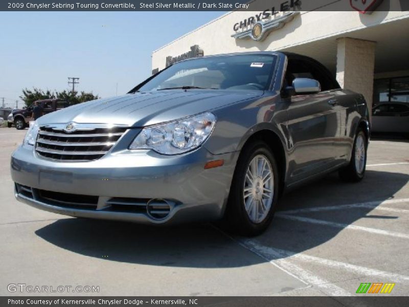 Steel Silver Metallic / Dark Slate Gray 2009 Chrysler Sebring Touring Convertible