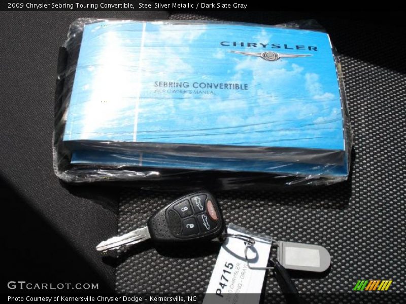 Steel Silver Metallic / Dark Slate Gray 2009 Chrysler Sebring Touring Convertible