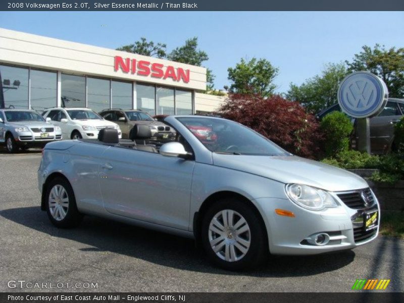 Silver Essence Metallic / Titan Black 2008 Volkswagen Eos 2.0T