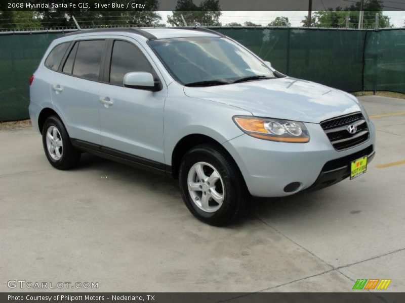 Silver Blue / Gray 2008 Hyundai Santa Fe GLS