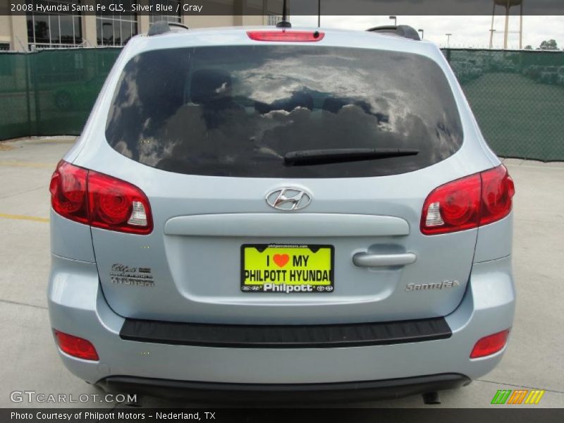 Silver Blue / Gray 2008 Hyundai Santa Fe GLS