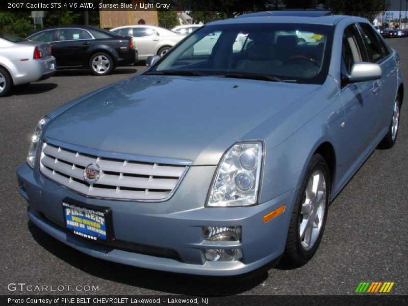 Sunset Blue / Light Gray 2007 Cadillac STS 4 V6 AWD