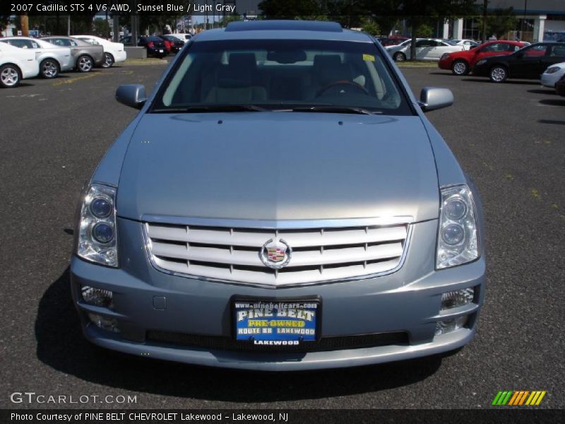 Sunset Blue / Light Gray 2007 Cadillac STS 4 V6 AWD