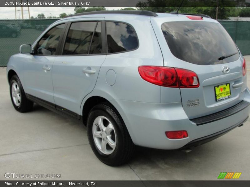 Silver Blue / Gray 2008 Hyundai Santa Fe GLS
