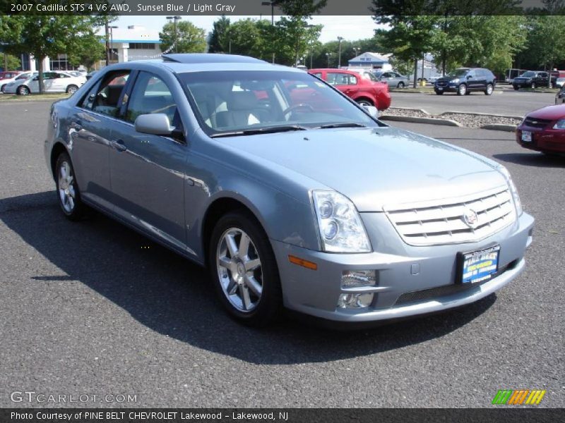 Sunset Blue / Light Gray 2007 Cadillac STS 4 V6 AWD