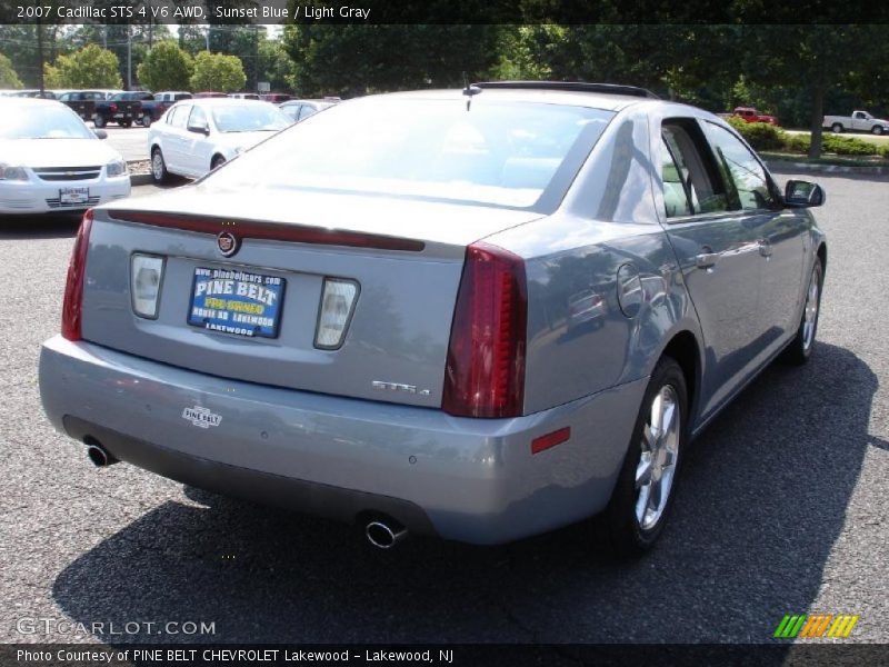 Sunset Blue / Light Gray 2007 Cadillac STS 4 V6 AWD