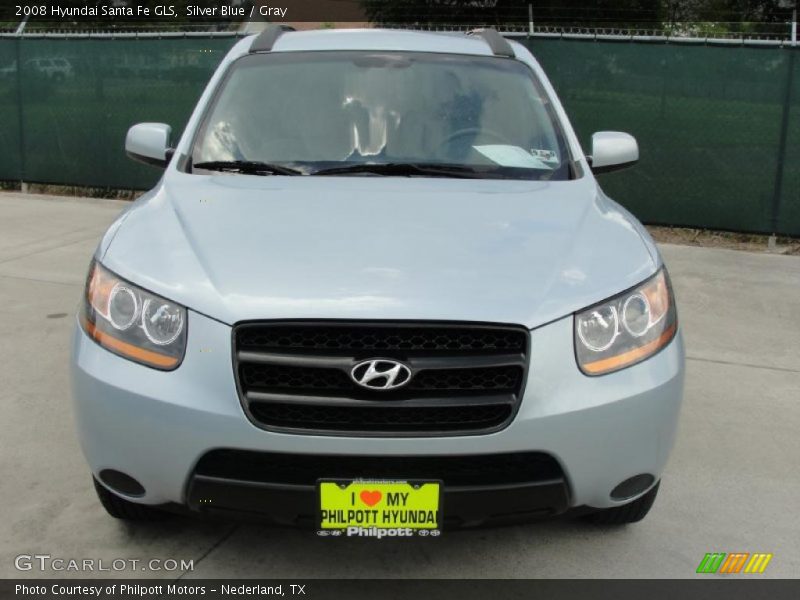 Silver Blue / Gray 2008 Hyundai Santa Fe GLS