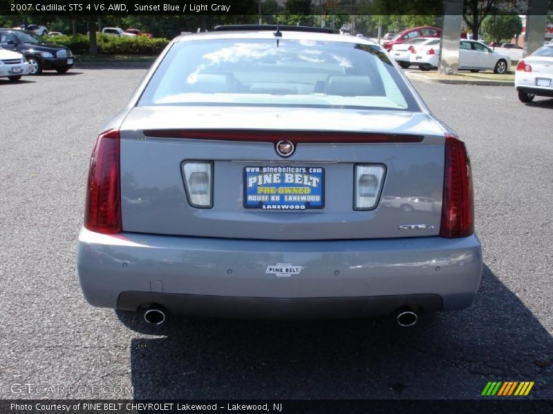 Sunset Blue / Light Gray 2007 Cadillac STS 4 V6 AWD