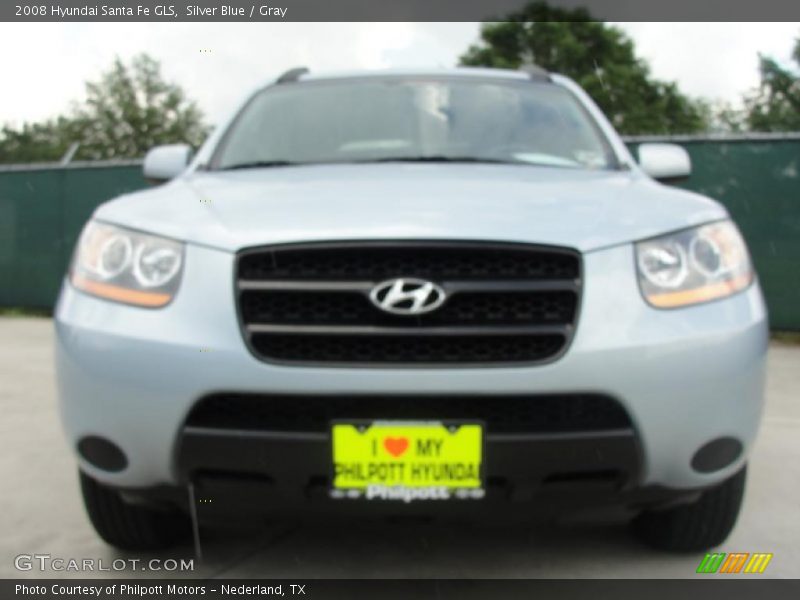 Silver Blue / Gray 2008 Hyundai Santa Fe GLS