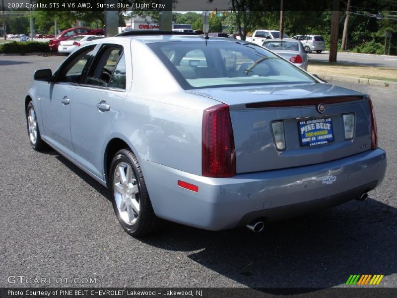 Sunset Blue / Light Gray 2007 Cadillac STS 4 V6 AWD