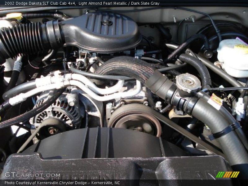 Light Almond Pearl Metallic / Dark Slate Gray 2002 Dodge Dakota SLT Club Cab 4x4