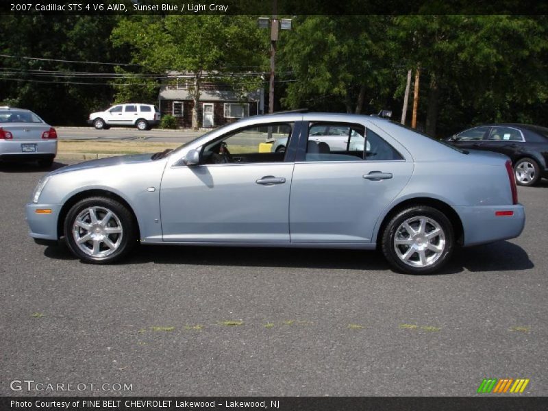 Sunset Blue / Light Gray 2007 Cadillac STS 4 V6 AWD