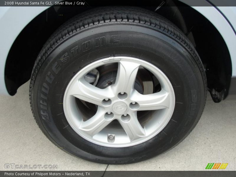 Silver Blue / Gray 2008 Hyundai Santa Fe GLS