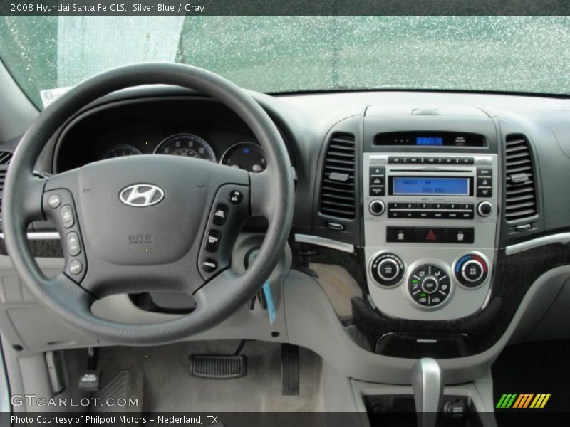 Silver Blue / Gray 2008 Hyundai Santa Fe GLS